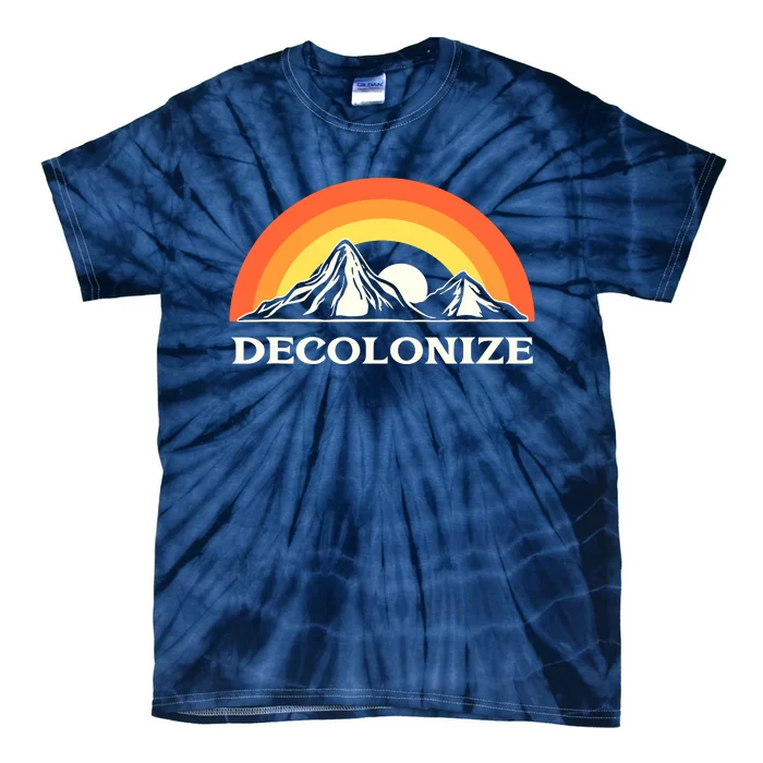 Retro Decolonize Native American Social Justice Civil Rights Tie-Dye T-Shirt