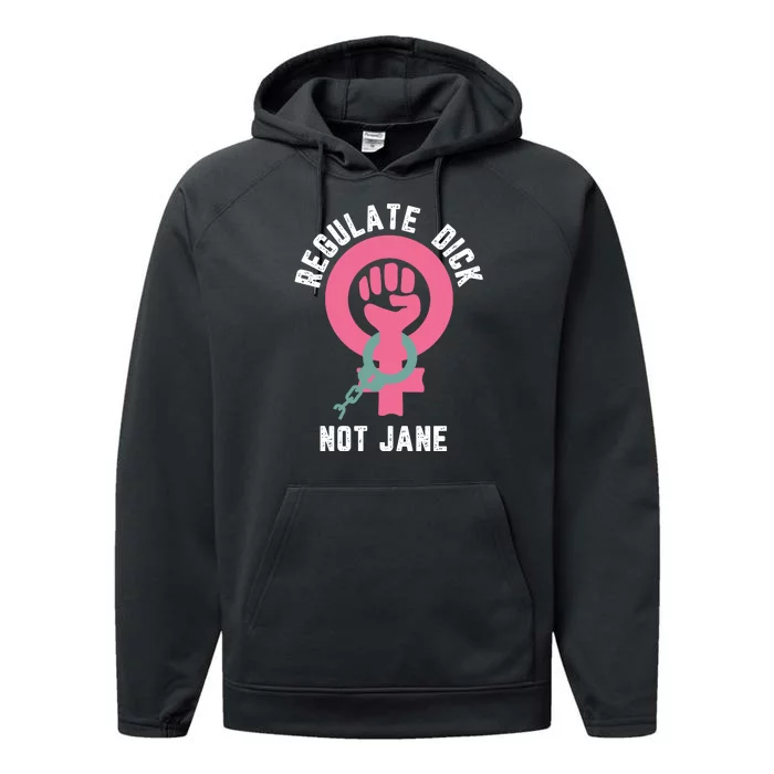 Regulate Dick Not Jane Women Power Performance Fleece Hoodie