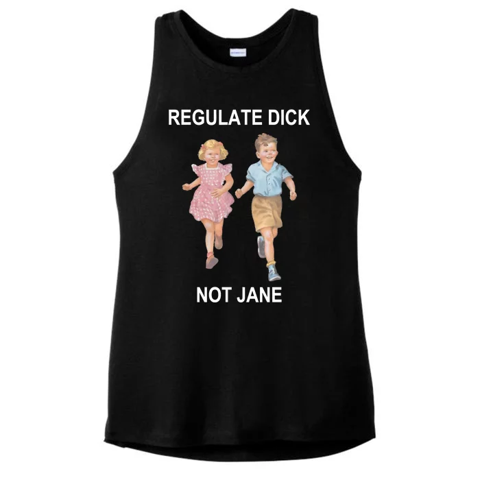 Regulate Dick Not Jane Ladies Tri-Blend Wicking Tank