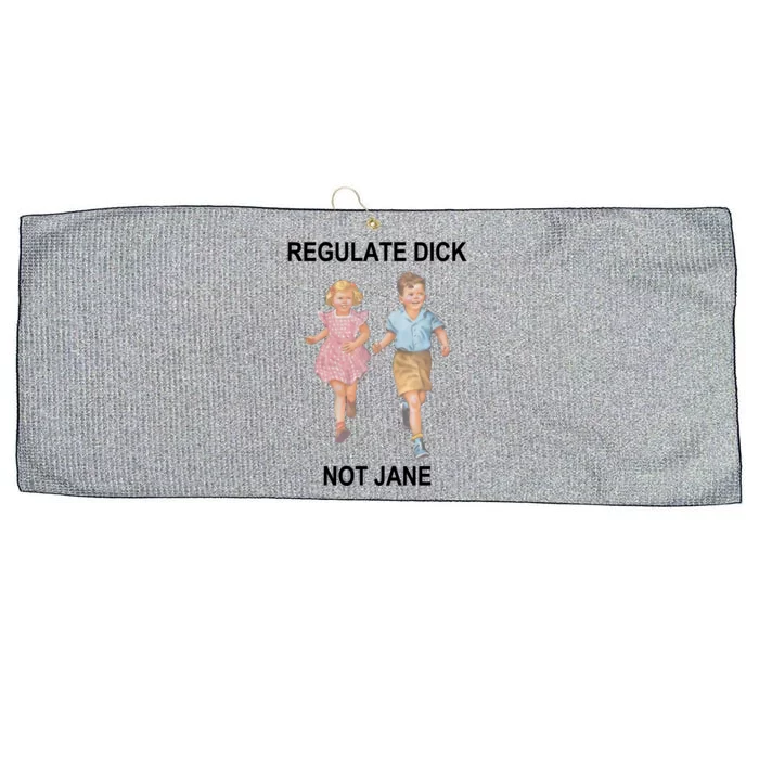 Regulate Dick Not Jane Large Microfiber Waffle Golf Towel