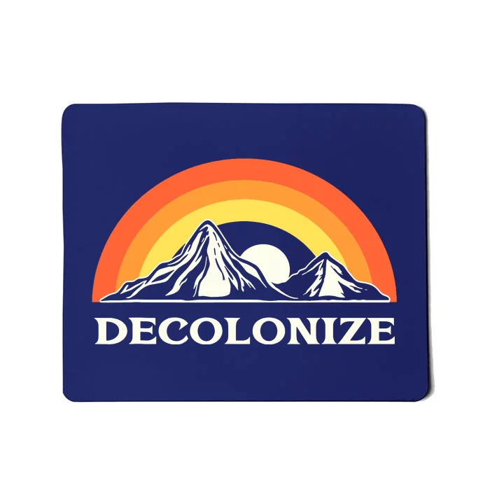 Retro Decolonize Native American Social Justice Civil Rights Mousepad