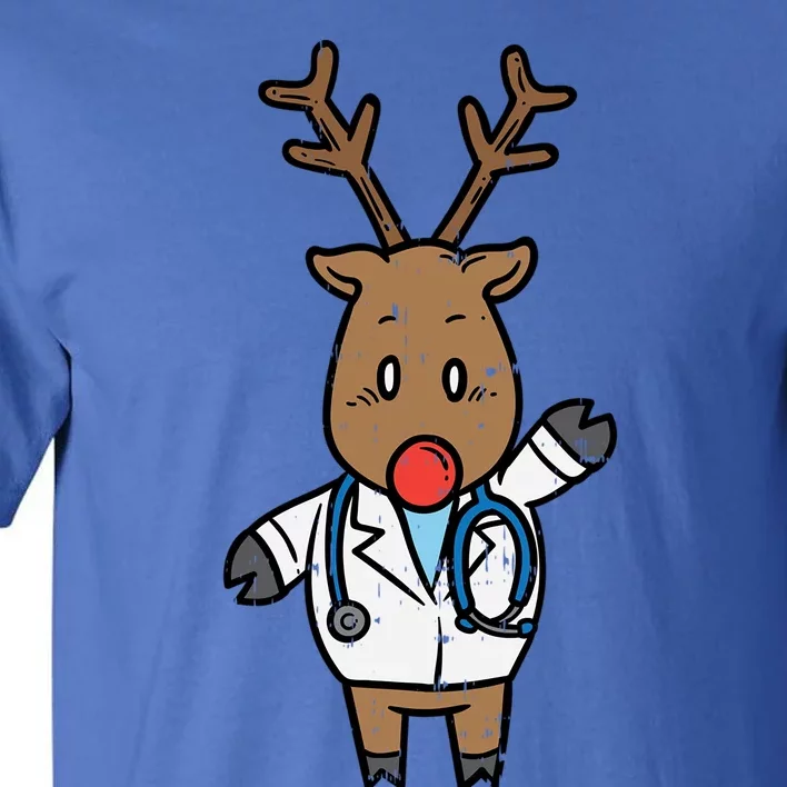 Reindeer Doctor Nurse Stethoscope Medical Christmas Gift Tall T-Shirt