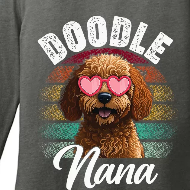 Retro Doodle Nana Goldendoodle Dog Lover Mothers Day Womens CVC Long Sleeve Shirt