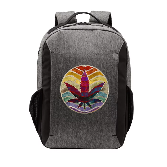 Retro Design Of Marijuana Leaf. Cannabis Weed. Vector Backpack