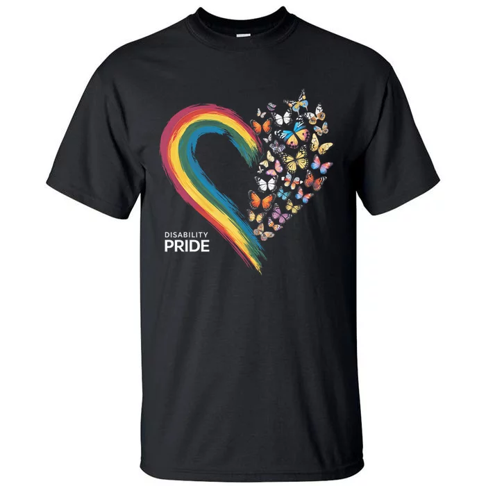 Retro Disability Pride Flag Disabled Pride Month Awareness Tall T-Shirt