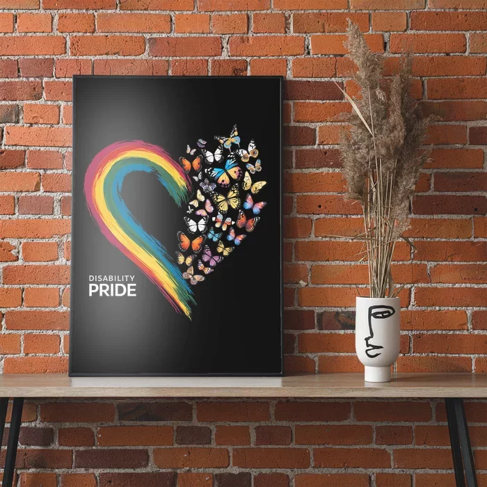 Retro Disability Pride Flag Disabled Pride Month Awareness Poster