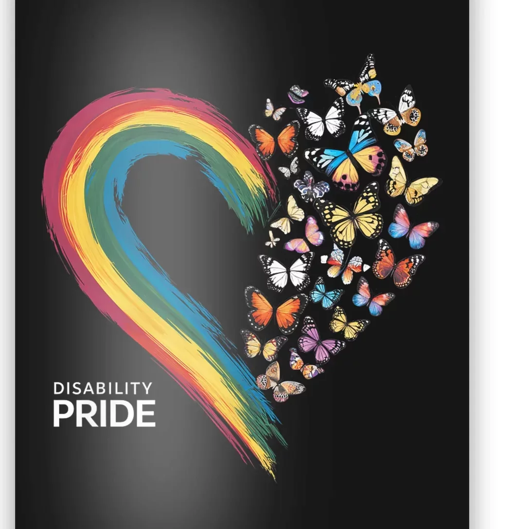 Retro Disability Pride Flag Disabled Pride Month Awareness Poster