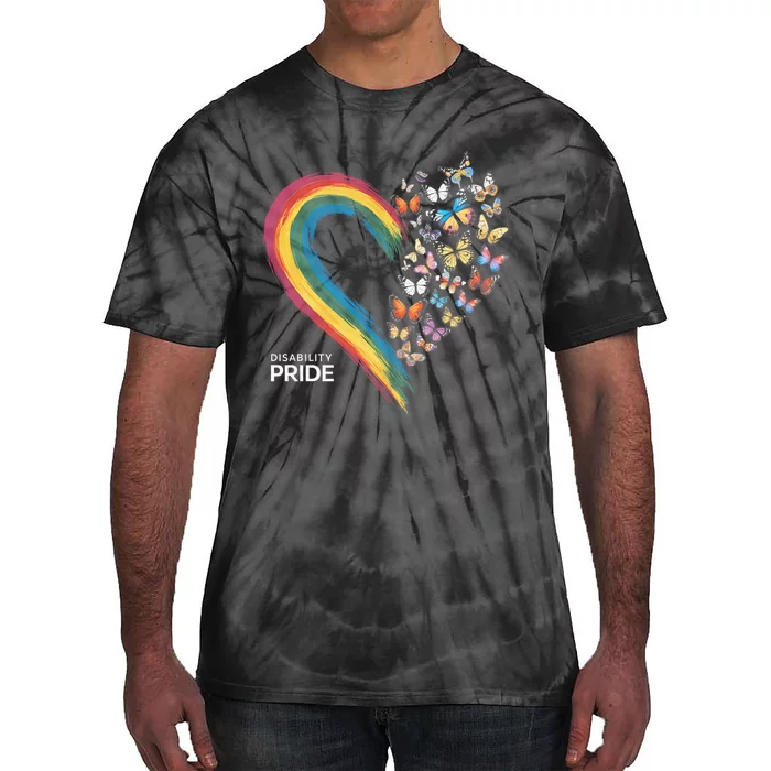 Retro Disability Pride Flag Disabled Pride Month Awareness Tie-Dye T-Shirt