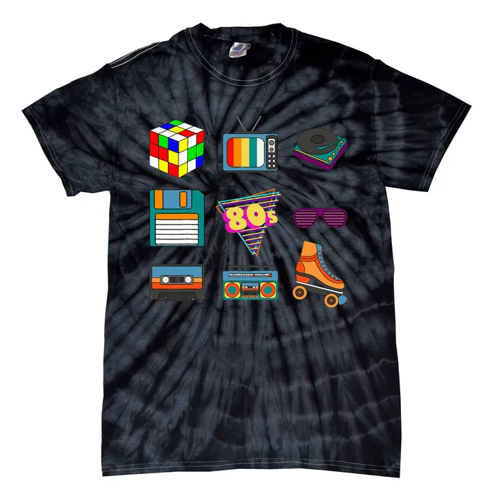 Retro Disco Party Lover  80's Throwback Culture Tie-Dye T-Shirt