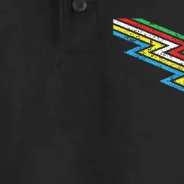 Retro Disability Pride Flag Disabled Pride Month Awareness Dry Zone Grid Performance Polo