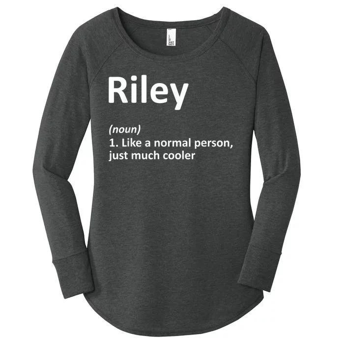 RILEY Definition Personalized Name Funny Birthday Gift Idea Women's Perfect Tri Tunic Long Sleeve Shirt