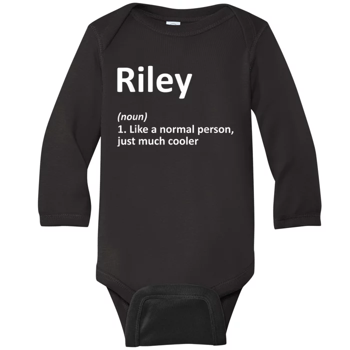 RILEY Definition Personalized Name Funny Birthday Gift Idea Baby Long Sleeve Bodysuit