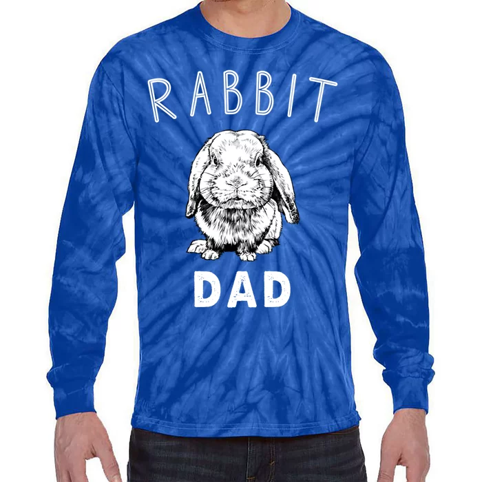 Rabbit Dad Pet Animal Bunny Papa Cute Gift Tie-Dye Long Sleeve Shirt