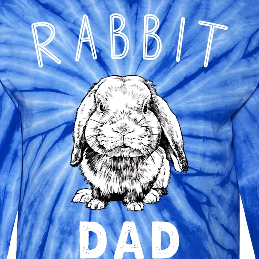 Rabbit Dad Pet Animal Bunny Papa Cute Gift Tie-Dye Long Sleeve Shirt