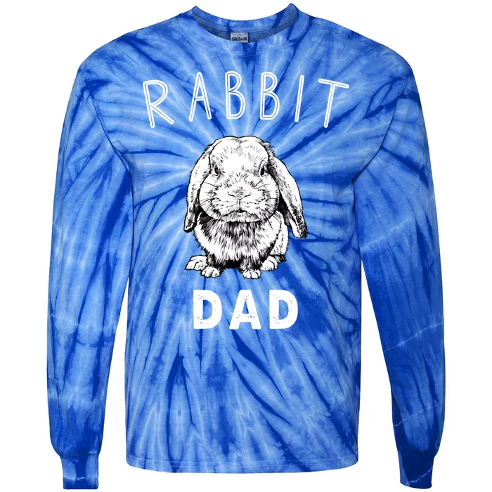 Rabbit Dad Pet Animal Bunny Papa Cute Gift Tie-Dye Long Sleeve Shirt