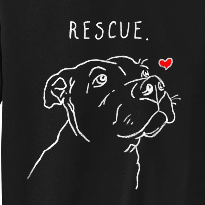 Rescue Dog, Pitbull Drawing, Rescue Mom, Adopt Don't Shop Sweatshirt