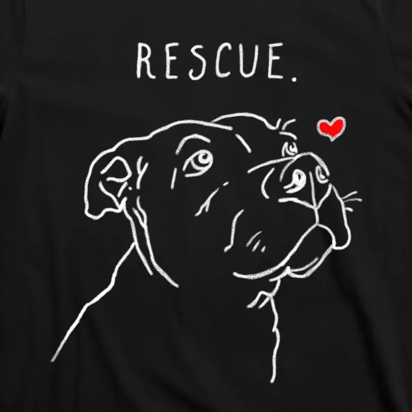 Rescue Dog, Pitbull Drawing, Rescue Mom, Adopt Don't Shop T-Shirt