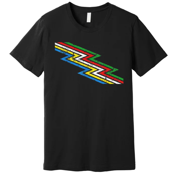 Retro Disability Pride Flag Awareness Premium T-Shirt