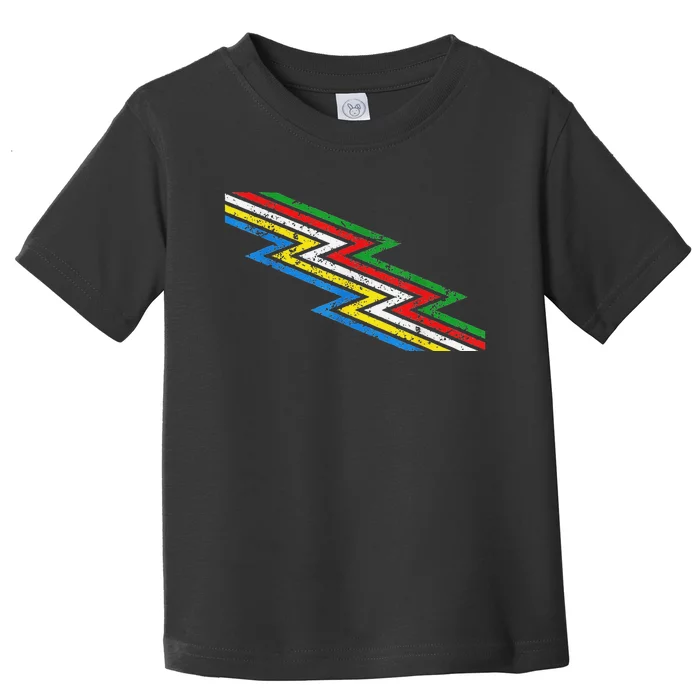 Retro Disability Pride Flag Awareness Toddler T-Shirt