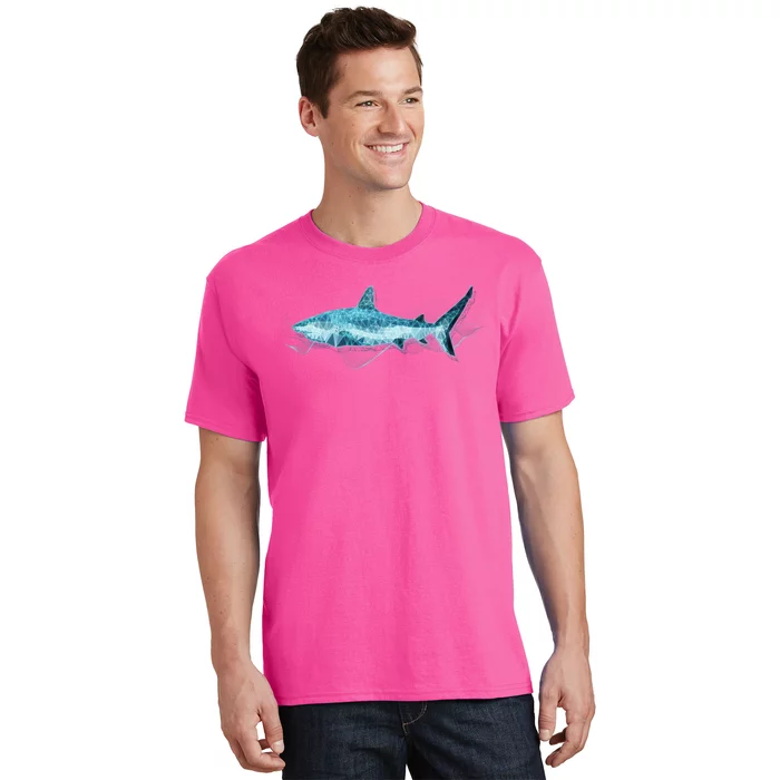 Retro Digital Polygon Shark T-Shirt