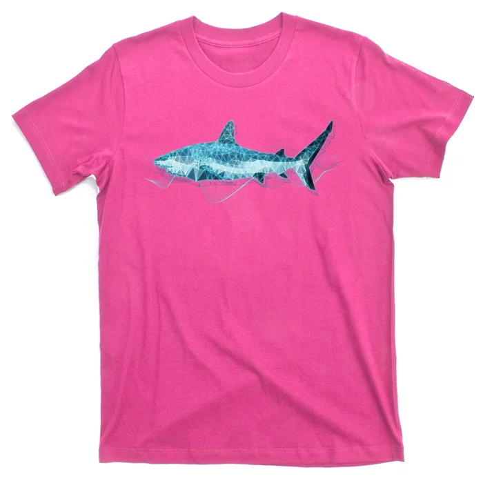 Retro Digital Polygon Shark T-Shirt