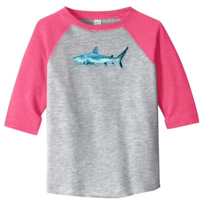 Retro Digital Polygon Shark Toddler Fine Jersey T-Shirt