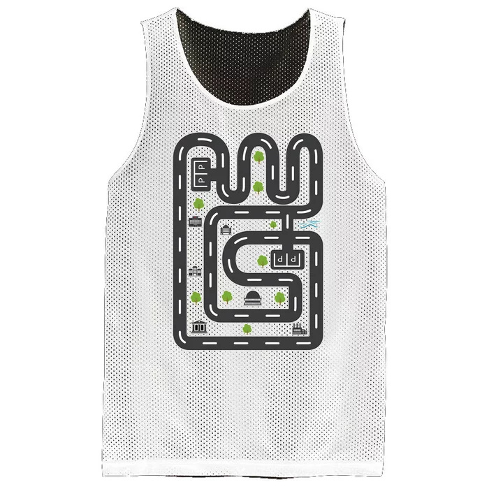 Racing Dad Play Car Race On Dad Mesh Reversible Basketball Jersey Tank