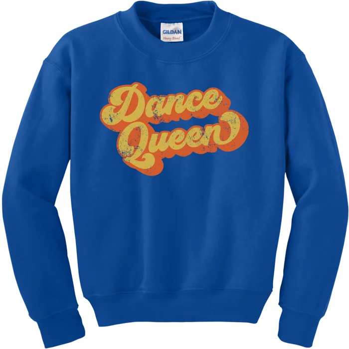 Retro Dance Queen Disco Queen Of Dance Disco Gift Kids Sweatshirt