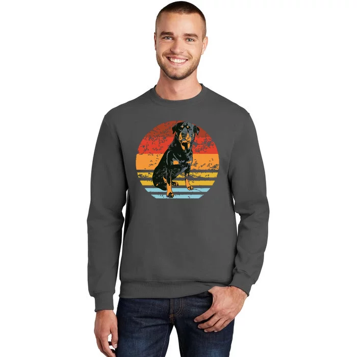 Rottweiler Dogs Retro Style Rottie Cool Cute Pet Doglover Tall Sweatshirt