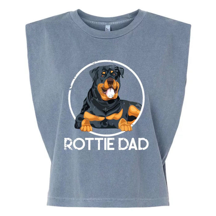 Rottie Dad Rottweiler Garment-Dyed Women's Muscle Tee