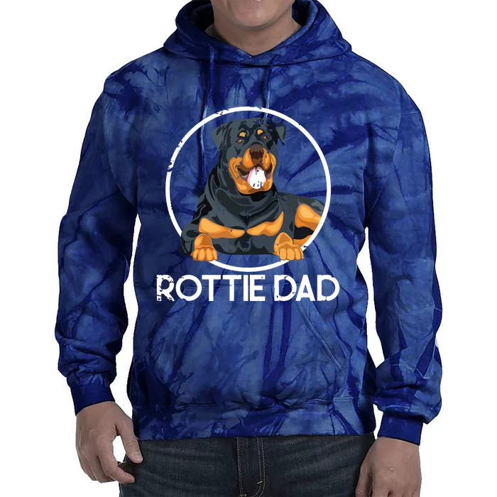 Rottie Dad Rottweiler Tie Dye Hoodie