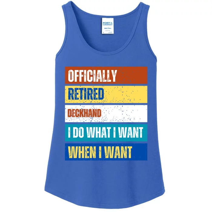 Retired Deckhand Retiret Funny Retired Deckhand Gift Ladies Essential Tank