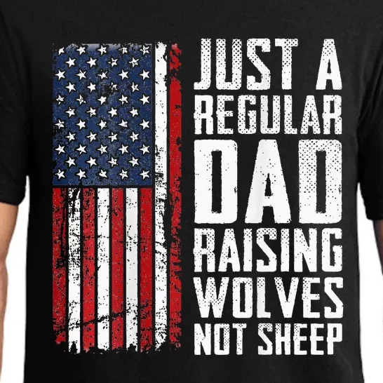 Regular Dad Raising Wolves Not Fathers Day Pajama Set