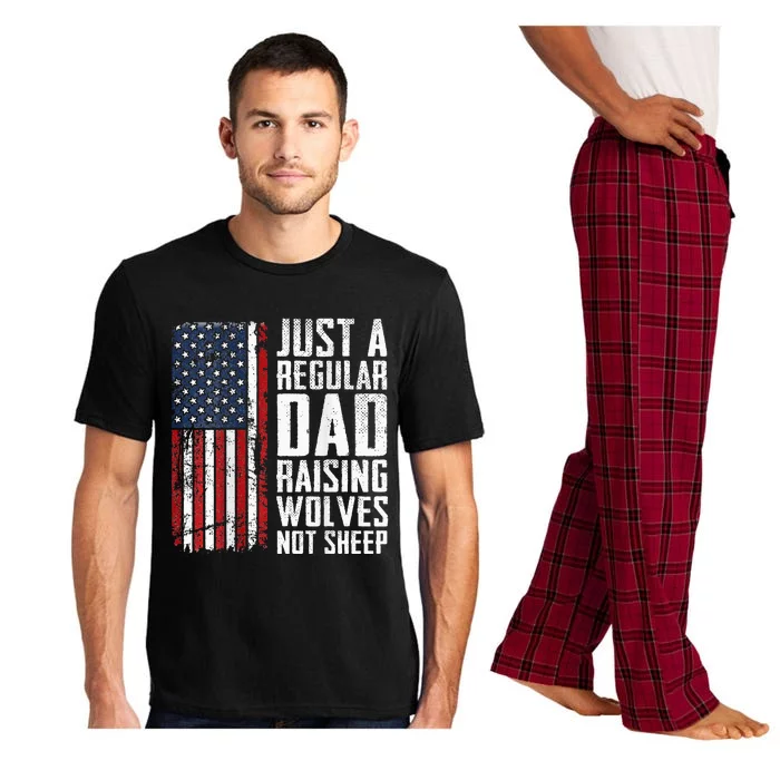 Regular Dad Raising Wolves Not Fathers Day Pajama Set