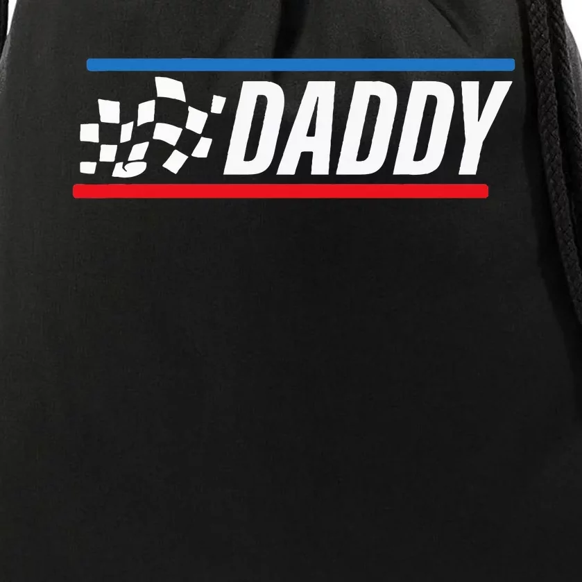 Racing Dad Race Car Pit Crew Birthday gifts for dad Drawstring Bag