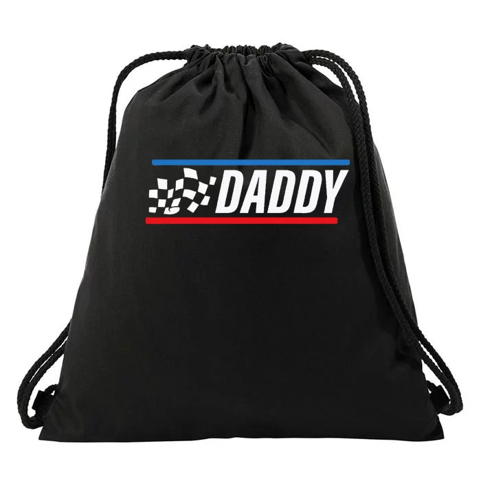 Racing Dad Race Car Pit Crew Birthday gifts for dad Drawstring Bag