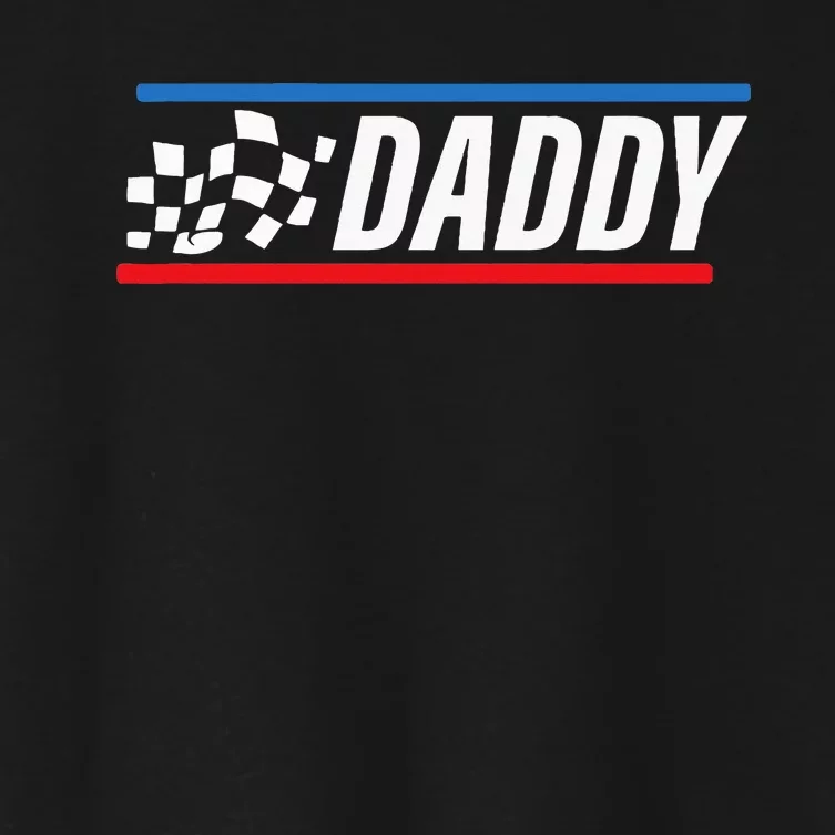 Racing Dad Race Car Pit Crew Birthday gifts for dad Women's Crop Top Tee