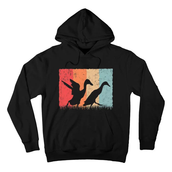 Running Duck Retro Runner Duck Vintage marathon Tall Hoodie