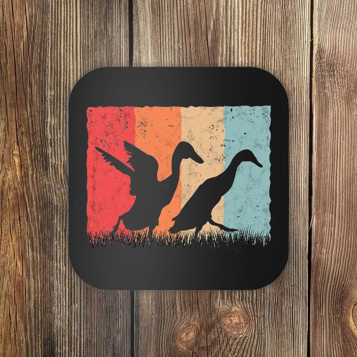 Running Duck Retro Runner Duck Vintage Coaster