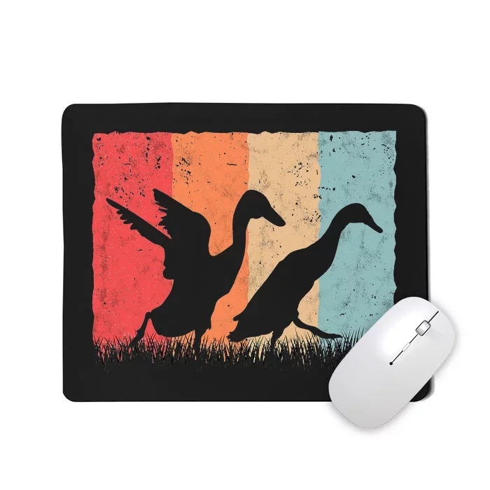 Running Duck Retro Runner Duck Vintage Mousepad