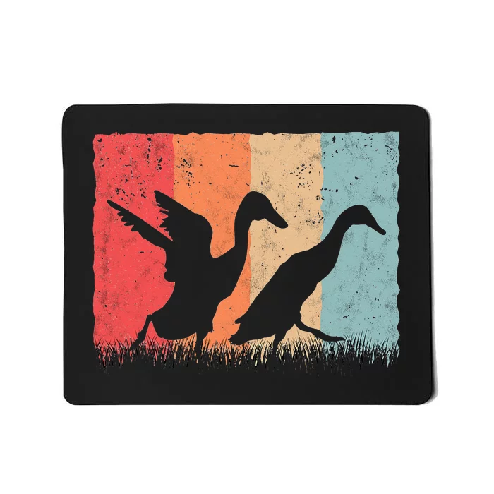 Running Duck Retro Runner Duck Vintage Mousepad