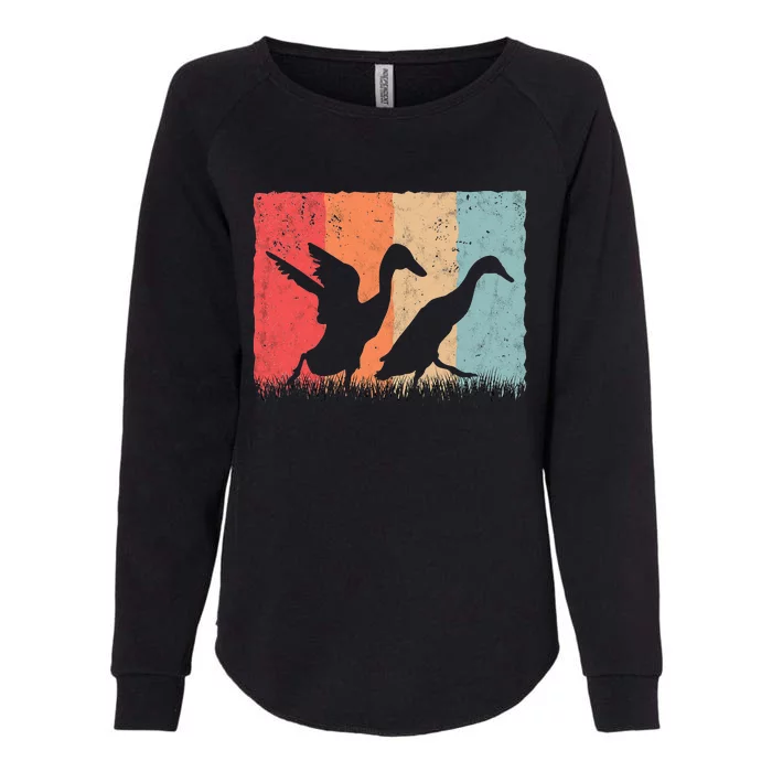 Running Duck Retro Runner Duck Vintage Womens California Wash Sweatshirt