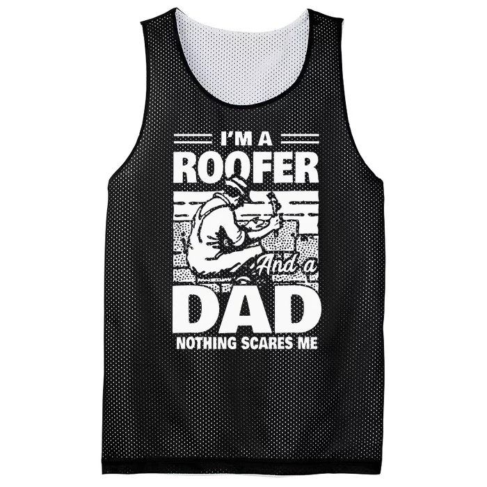 Roofer Dad Roofing Fathers Day Gift Mesh Reversible Basketball Jersey Tank