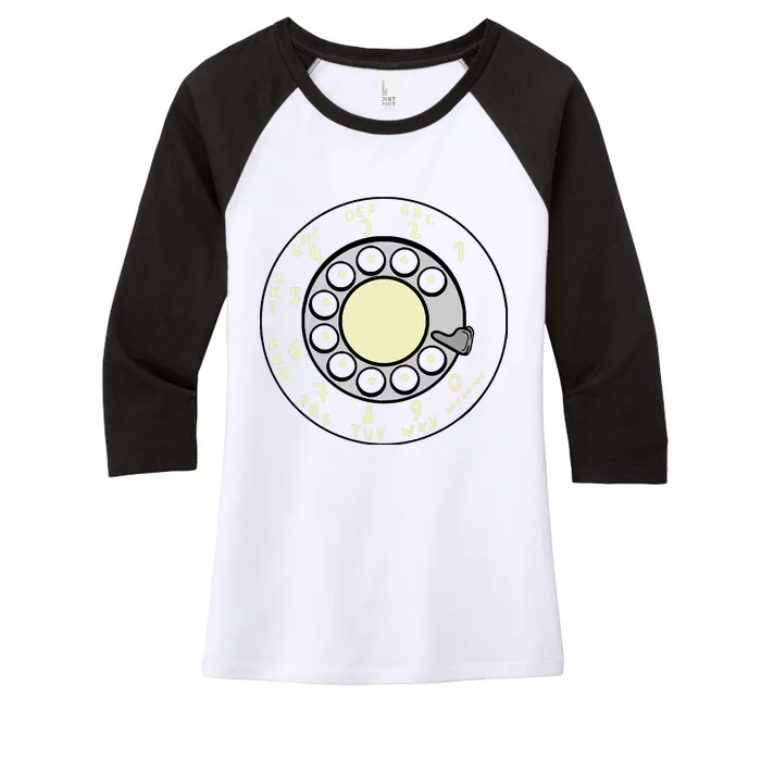 Rotary Dial Women's Tri-Blend 3/4-Sleeve Raglan Shirt