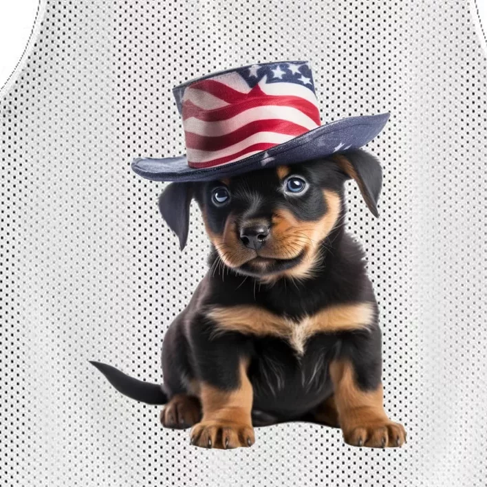 Rottweiler Dog Rottie Puppy USA Flag Cute Rottweilers Dogs Mesh Reversible Basketball Jersey Tank