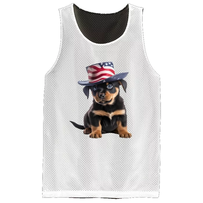 Rottweiler Dog Rottie Puppy USA Flag Cute Rottweilers Dogs Mesh Reversible Basketball Jersey Tank