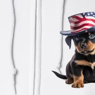 Rottweiler Dog Rottie Puppy USA Flag Cute Rottweilers Dogs Full Zip Hoodie