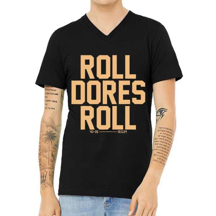 Roll Dores Roll V-Neck T-Shirt