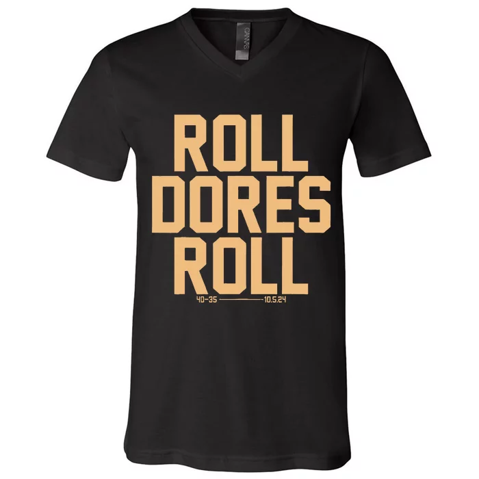 Roll Dores Roll V-Neck T-Shirt