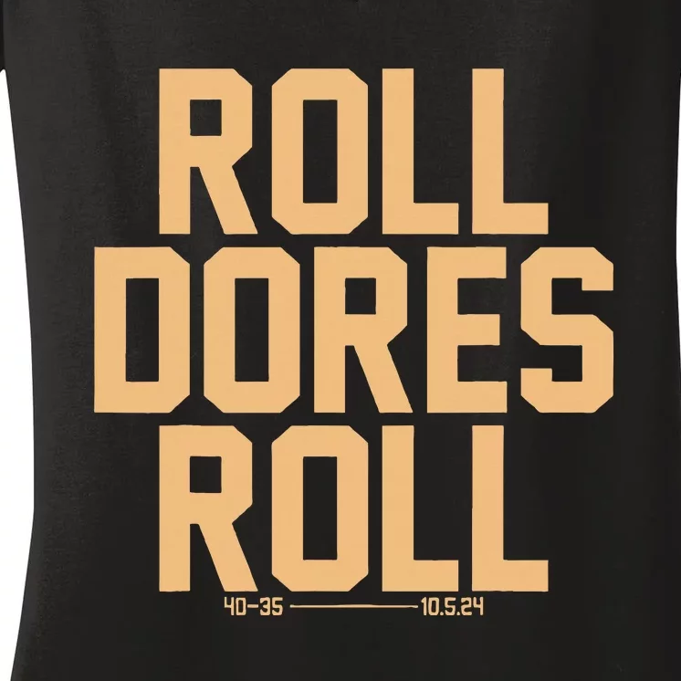 Roll Dores Roll Women's V-Neck T-Shirt